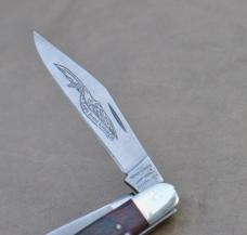 Parker Edwards 3 Blade Stockman Dark Wood Made in Alabama Not Damascus Factory Mint 1984-87 Mfg.