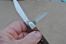 Parker Edwards 3 Blade Stockman Dark Wood Made in Alabama Not Damascus Factory Mint 1984-87 Mfg.