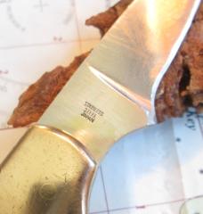VTG BTS Solid Wood Lockback Knife JAPAN MADE w/ 1956 Penny C74