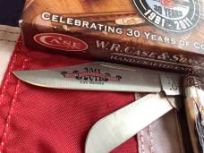 Case xx Collectors Club Life Member 2011 Stockman Mdl# 6347 w/ Brown Bone Handles