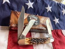 Case xx Collectors Club Life Member 2011 Stockman Mdl# 6347 w/ Brown Bone Handles