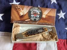 Case xx Collectors Club Life Member 2011 Stockman Mdl# 6347 w/ Brown Bone Handles
