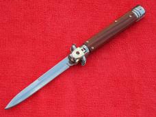 New 9" Leverlock-Stiletto knife Rosewood handles Stainless Bolsters