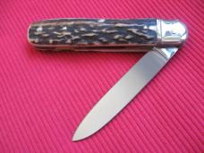 Vintage German Boker 715 Leverlock Knife Stag - Brand New Old Stock