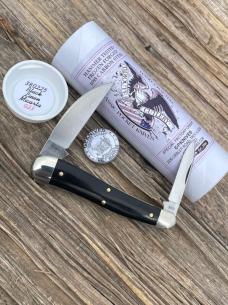 GEC TIDIOUTE ** SFO 380225 BLACK LINEN MICARTA HALF WHITTLER