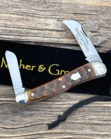 GEC ** MAHER & GROSH 38 PATTERN ANTIQUE BONE FARMER'S FRIEND
