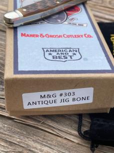 GEC ** MAHER & GROSH 38 PATTERN ANTIQUE BONE FARMER'S FRIEND