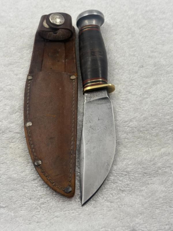 Marbles Vintage Hunting Woodcraft Fixed Blade Knife Made In Gladstone MI  USA 