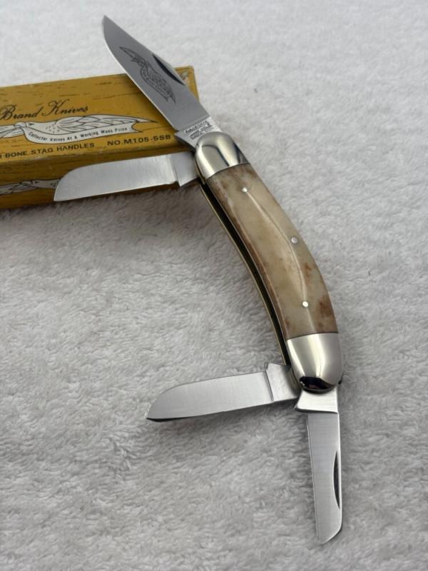 Parker Cutlery Co Made In Japan Eagle Brand Vintage 4 Blade Sowbelly Pocket Knife