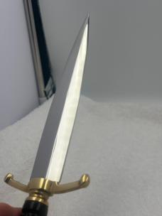 Custom Made Double Edge Blade Dagger With Beautiful Carved Handle