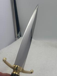 Custom Made Double Edge Blade Dagger With Beautiful Carved Handle
