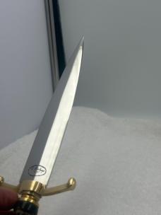 Custom Made Double Edge Blade Dagger With Beautiful Carved Handle