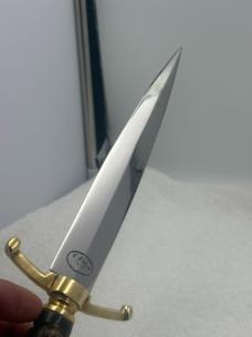 Custom Made Double Edge Blade Dagger With Beautiful Carved Handle
