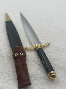 Custom Made Double Edge Blade Dagger With Beautiful Carved Handle