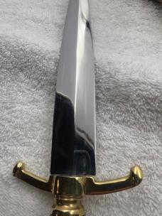 Custom Made Double Edge Blade Dagger With Beautiful Carved Handle