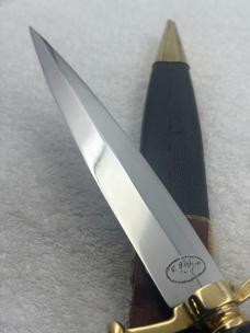 Custom Made Double Edge Blade Dagger With Beautiful Carved Handle