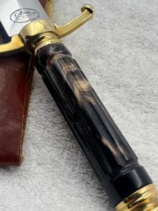 Custom Made Double Edge Blade Dagger With Beautiful Carved Handle