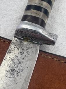 World War II Theater Knife 10 7/8" With Leather Sheath