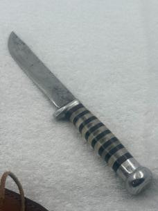 World War II Theater Knife 10 7/8" With Leather Sheath