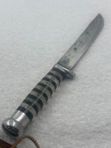 World War II Theater Knife 10 7/8" With Leather Sheath