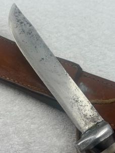 World War II Theater Knife 10 7/8" With Leather Sheath