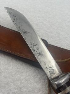 World War II Theater Knife 10 7/8" With Leather Sheath