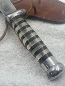 World War II Theater Knife 10 7/8" With Leather Sheath