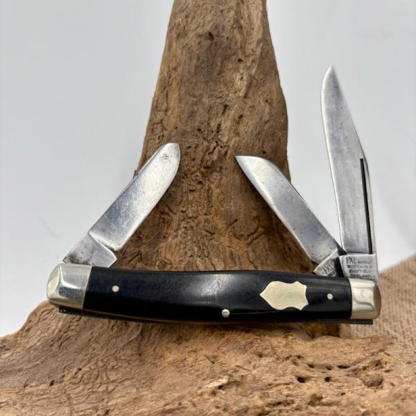 Vintage IXL George Wostenholm Sheffield Stockman Knife Smooth Black Handles (41)