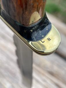  LEROY REMER BUCK 120 GENERAL BRASS GUARD WILDEBEEST WITH GOLD ONYX TRIM #10
