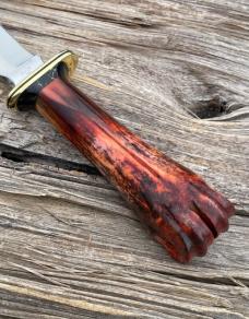  LEROY REMER BUCK 120 GENERAL BRASS GUARD WILDEBEEST WITH GOLD ONYX TRIM #10
