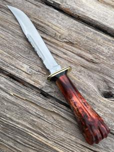 LEROY REMER BUCK 120 GENERAL BRASS GUARD WILDEBEEST WITH GOLD ONYX TRIM #10