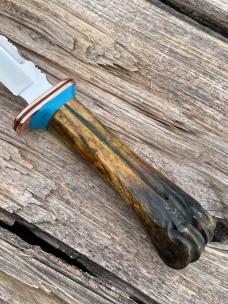  LEROY REMER BUCK 119 COPPER GUARD WILDEBEEST WITH TURQUOISE TRIM #9