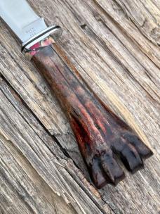  LEROY REMER BUCK 103 SKINNER ALUMINUM GUARD GOLD WEB ONYX TRIM WILDEBEEST WITH SHEATHTRIM #8