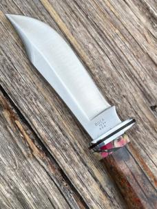  LEROY REMER BUCK 103 SKINNER ALUMINUM GUARD GOLD WEB ONYX TRIM WILDEBEEST WITH SHEATHTRIM #8