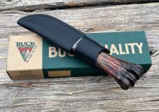  LEROY REMER BUCK 103 SKINNER ALUMINUM GUARD GOLD WEB ONYX TRIM WILDEBEEST WITH SHEATHTRIM #8