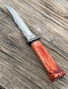  LEROY REMER BUCK 119 ALUMINUM GUARD ZEBRA BONE WITH GOLD WEB ONYX TRIM #7
