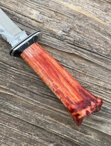  LEROY REMER BUCK 119 ALUMINUM GUARD ZEBRA BONE WITH GOLD WEB ONYX TRIM #7