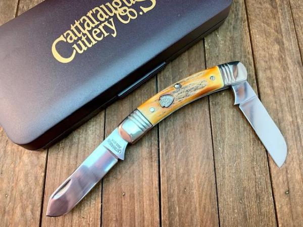 Cattaraugus Cutlery 35th Anniversary Whittler Sambar Stag Made by Canal Street 2005