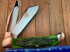 Wendell Carson Folding Hunter Green Wavy Jigged Bone 2010