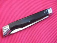 Vintage Italian INDIANA 9" Slant Bolster HORN Switchblade Knife