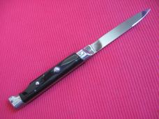 Vintage Italian INDIANA 9" Slant Bolster HORN Switchblade Knife