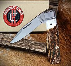 RoseCraft Blades Genuine Stag Savage Creek Gunstock RCT014-ST D2 Clip Point