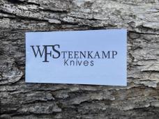 WF STEENKAMP NATIVE M390 BLUE & NATURAL CANVAS MICARTA DINO PATTERN KNIFE