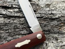 WF STEENKAMP NATIVE M390 VINTAGE MICARTA BARLOW SLIP-JOINT KNIFE