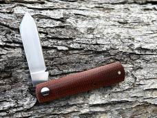 WF STEENKAMP NATIVE M390 VINTAGE MICARTA BARLOW SLIP-JOINT KNIFE