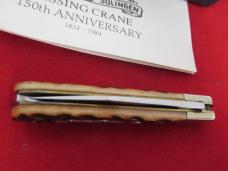 Kissing Crane 150th Anniversary Brown Bone Boys Knife1834 to 1984