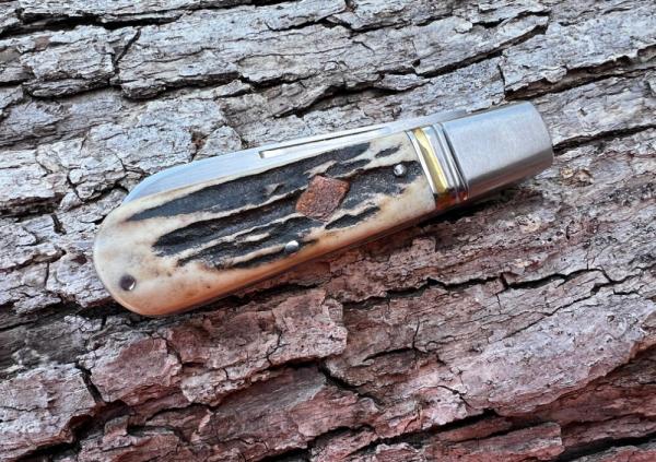 VINCENZO BALISTRERI CUSTOM STAG BARLOW WITH COPPER ACCENTS KNIFE