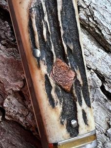 VINCENZO BALISTRERI CUSTOM STAG BARLOW WITH COPPER ACCENTS KNIFE