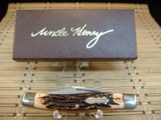 SCHRADE UNCLE HENRY 885-UH KNIG RANCH LARGE TRIPLE BLADE U.S.A. MADE MINT NOS STOCKMAN POCKET KNIFE