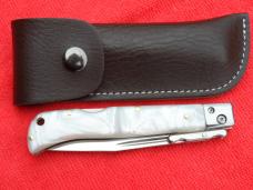 9" Italian Roma style Swinguard Switchblade knife Pearl handles 
